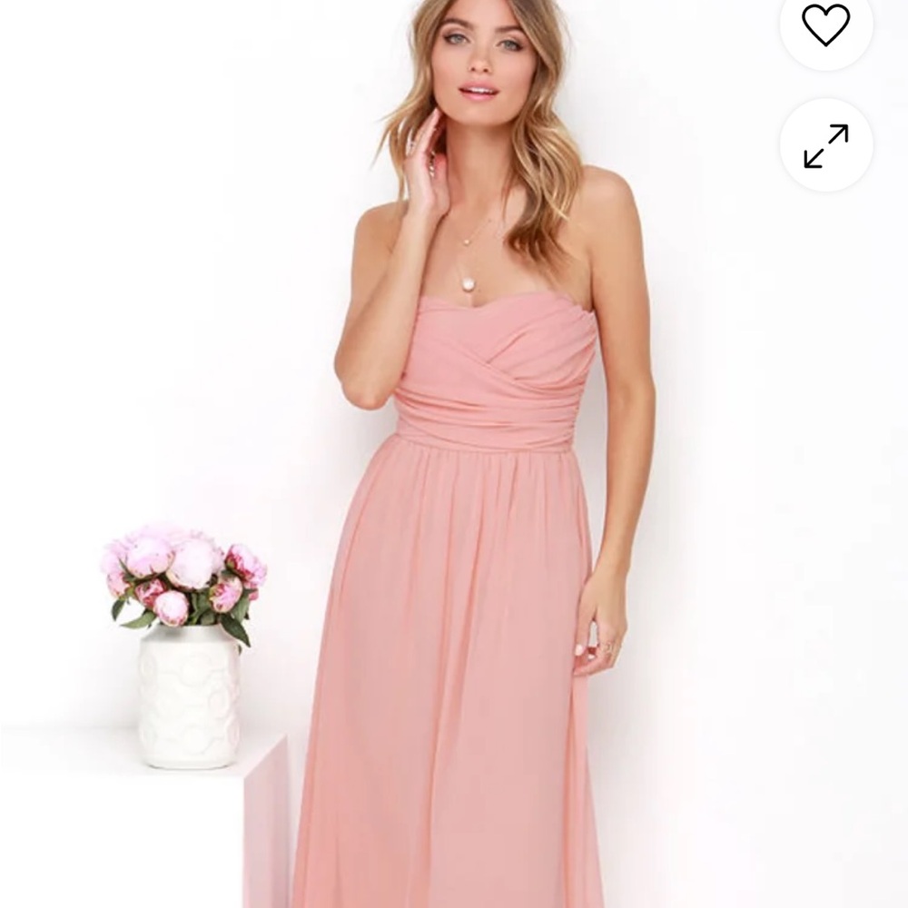 Elegant Pink Strapless Dress